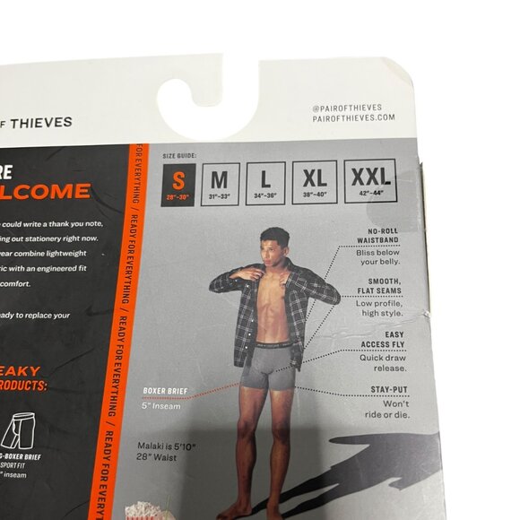 (3) Pair of Thieves SuperFit Men's Small Boxer Brief Black Collegiate Flags NWT - Picture 5 of 6